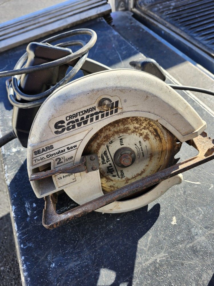 SAW CIRCULAR CRAFTSMAN 7 1/4 INCH 2 1/4 HP HEAVEY DUTY 