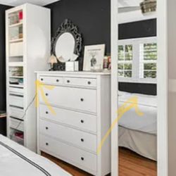 Cabinet Floor to Ceiling Mirrored and Glass Cabinets