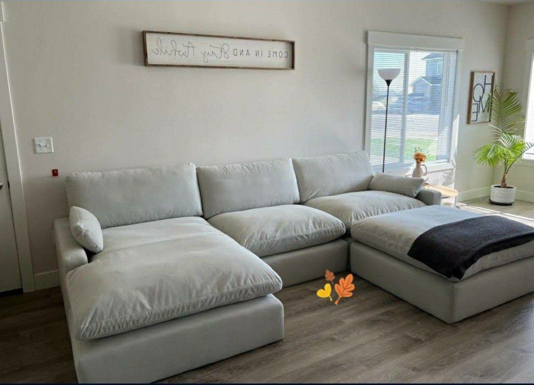 🍄 Cloud Sophie Lıght Gray Color Sectional | Loveseat | Recliner | Sofa | Sleeper| Living Room Furniture| Couch| Garden | Patio Furniture 