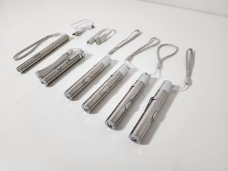 6pcs 2 in 1 USB Rechargeable Red L. Pointer