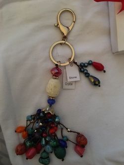 Stone & Crystal Keychain