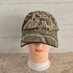 Ducks Unlimited Camo Adjustable Strapback Hat