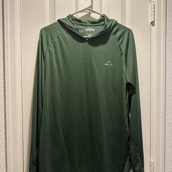 Green Thin Sun Shirt W Hood