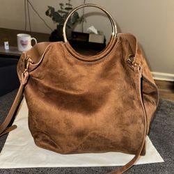 Banana Republic Vegan Suede Satchel
