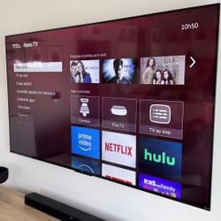 TCL 65” Class S4 (65S451) 4K UHD HDR Smart TV with Roku TV