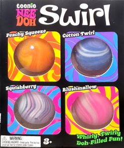 Teenie Nee Doh Swirl Stress Balls 4-Pack