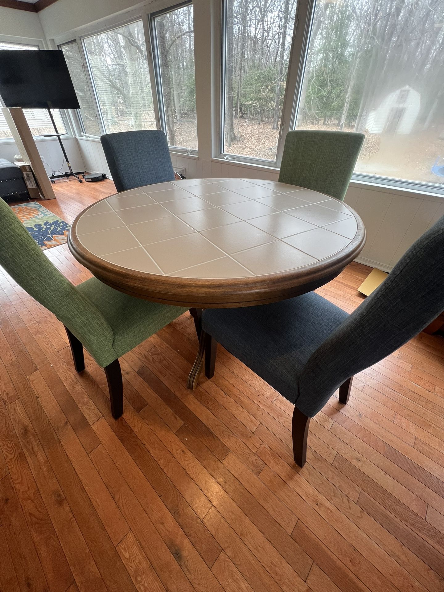 Vintage Wooden Round Table