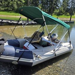 Inflatable Boat With Motor And Accessories