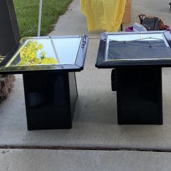 2 Very Nice Square Class Table For $45 For 2