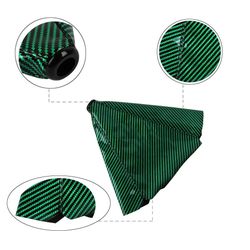 Brand New Universal Carbon Fiber Leather PVC Style Green Stitch Leather Gear Manual Shifter Shift Knob Boot