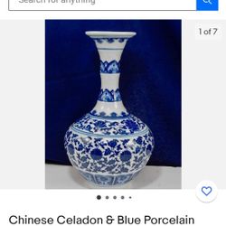 Chinese Celadon &Blue Porcelain 