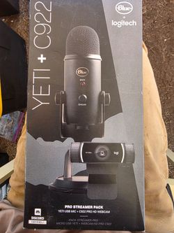 Blue Yeti and Logitech C922 Webcam combo