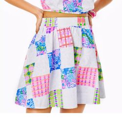 LILLY PULITZER DANI SKIRT, PATCH ME IF YOU CAN 009479 NWT 