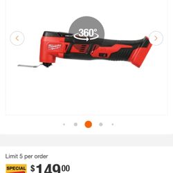 Milwaukee
M18 18V Lithium-Ion Cordless Oscillating Multi-Tool (Tool-Only)