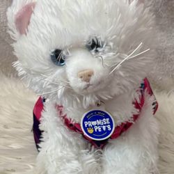 Build a bear promise pets Persian white cat plush