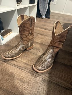 CODY JAMES MEN'S EXOTIC PYTHON WESTERN BOOTS - BROAD SQUARE TOE