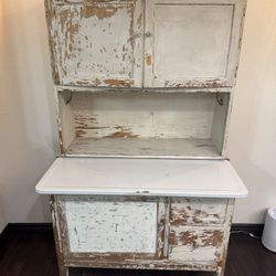 Farmhouse Cottage Core Antique Hoosier Cabinet