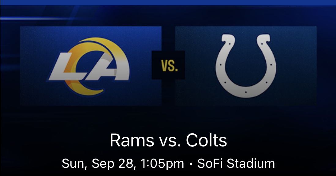 Colts vs Rams