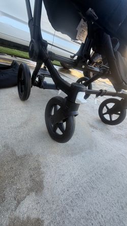 Black Baby Stroller with All-Terrain Wheels