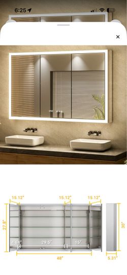 Recessed LED Lighted Medicine Cabinet