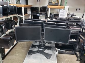 More available- Dual computer monitor setup 19 20 22 24 inch Dell Hp Lenovo Samsung