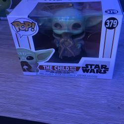 Baby Yoda With Frog Funko Pop 