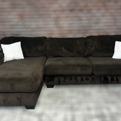 Delivery Available Ashley brown 2pc sectional sofa couch