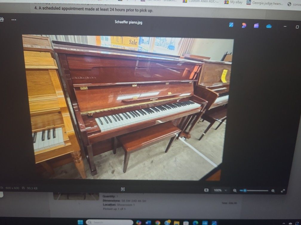Schaeffer Cherry Finish 46" Studio Piano