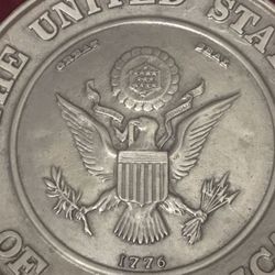 1776 Pewter Wall Plate Americana  collectable Wall Hanging large size collectors commemorative edition
