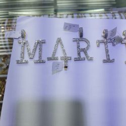 10k Diamond Letter Any 2 Ct Diamonds $1300 Each 