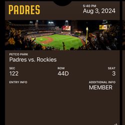 Padres Ticket 