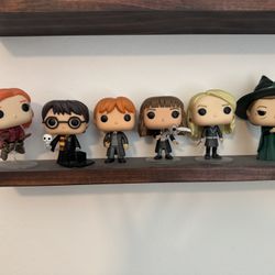 6 Harry Potter Funko Pops - Harry, Hermione, Ginny, Ron, Luna, McGonagall