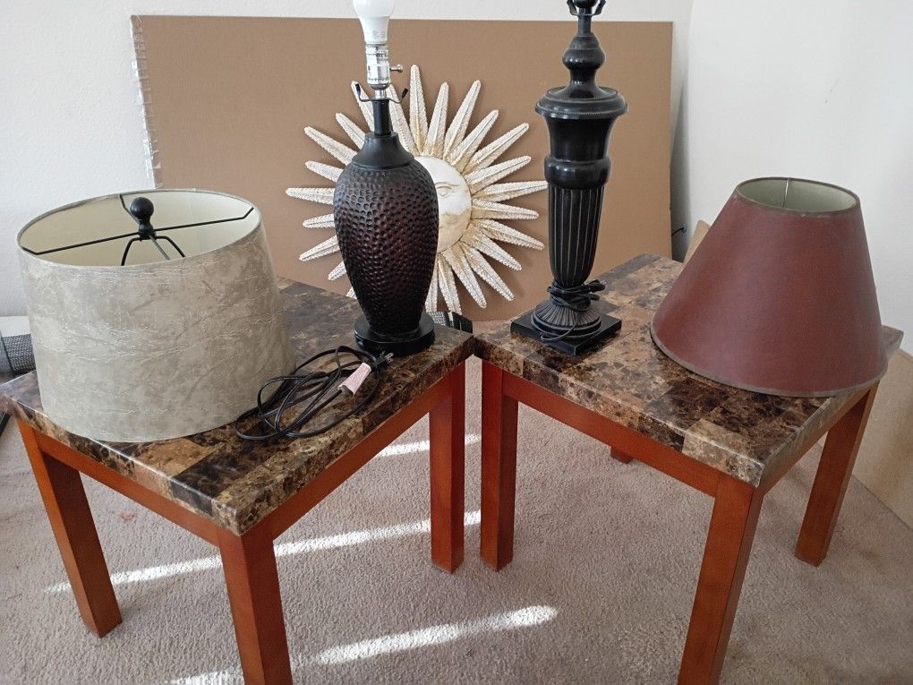 2 EndTables And 2 Lamps