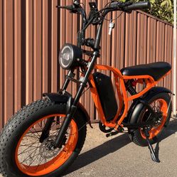 1500W Electric Scrambler Ebike, 20ah, 35mph, 25-60 Mile Range 