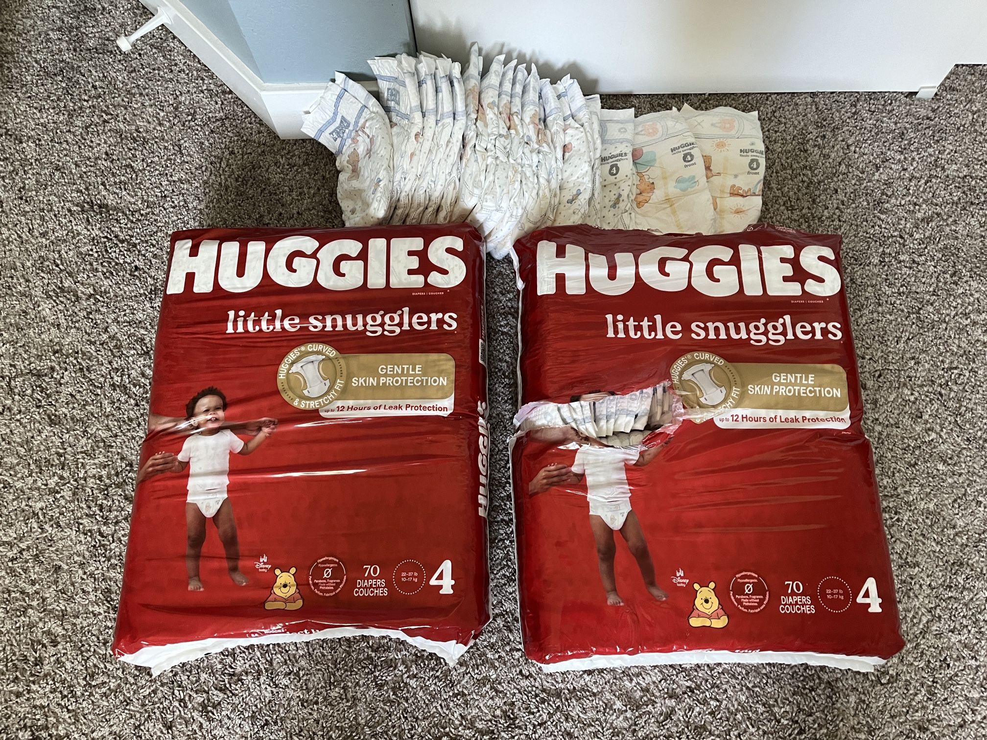New Little Huggies Size 4 Little Snugglers Disposable Diapers
