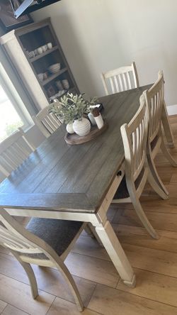 Dining table and chairs