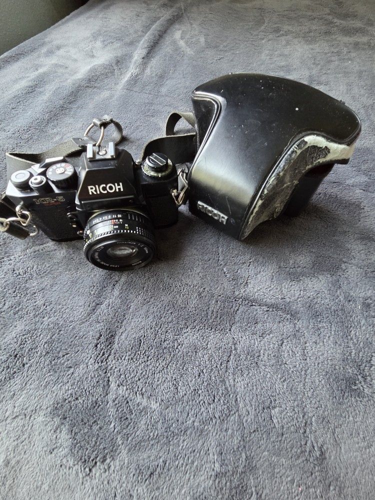 Ricoh KR 5 Super 35mm SLR Film Camera with Rikenon 50mm 1:2 Lens TESTED