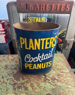 Vintage Planters Peanuts trash can