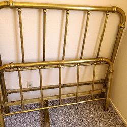 Antique Glossy Brass Bed "Full"