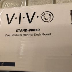 Dual Vertical Monitor Desk Mount 