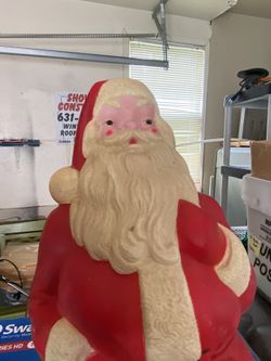 Vintage Light Up Santa Decoration