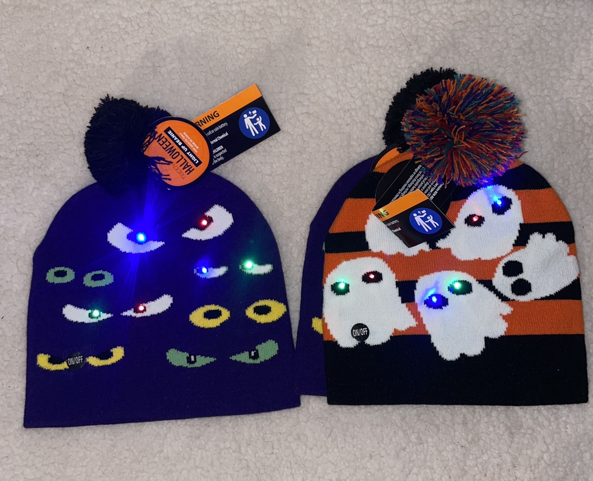 Halloween Light up Beanies Brand New $5
