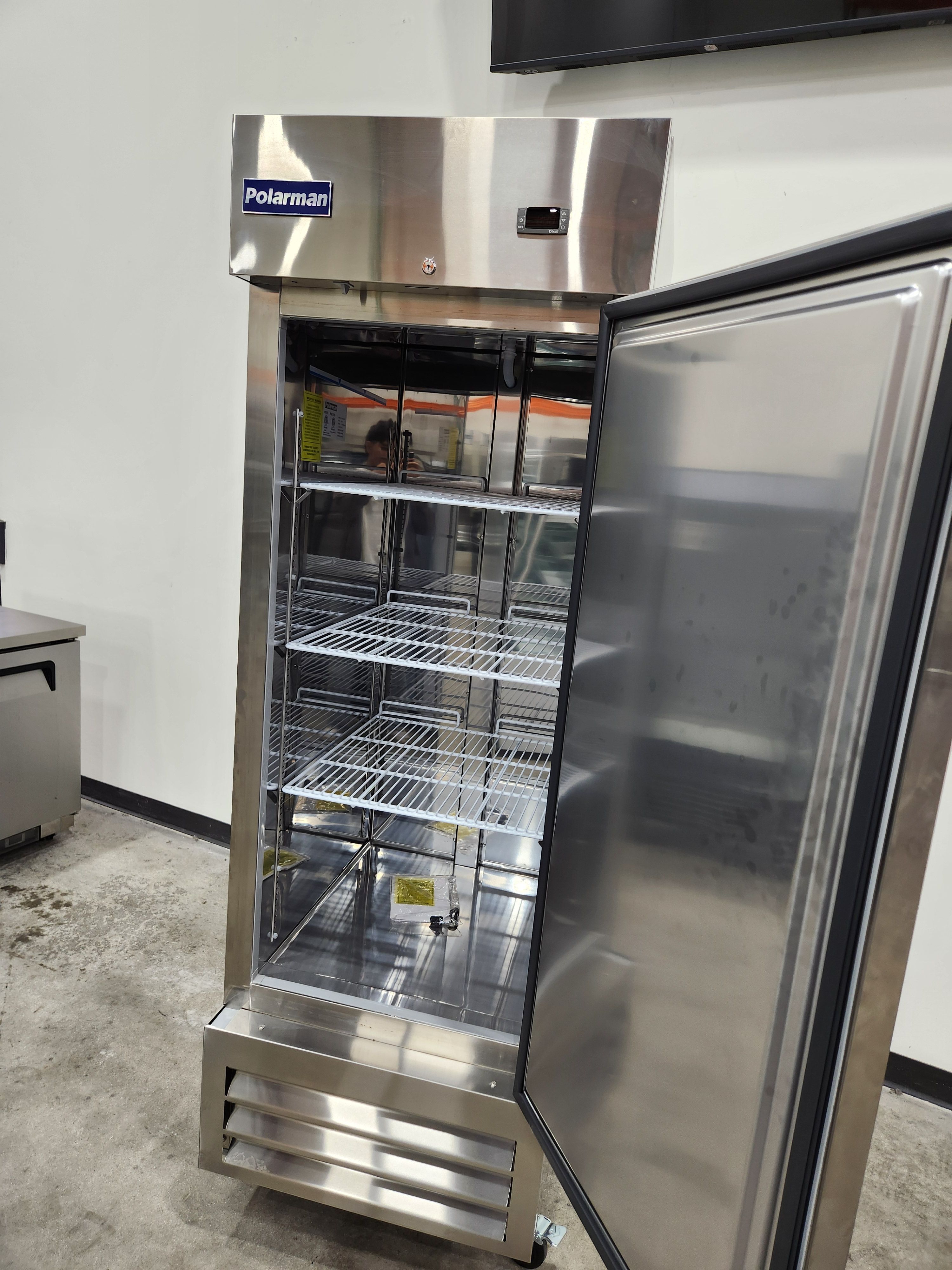 26 3/4" Reach-In Refrigerator – Polarman PLM-27RS Stainless Steel, Single Solid Door