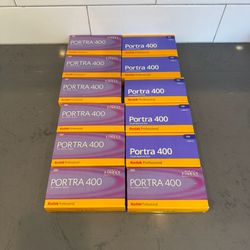 12 Kodak Professional Portra 400 Color Negative Film 120 Format Roll Film 5 Pack