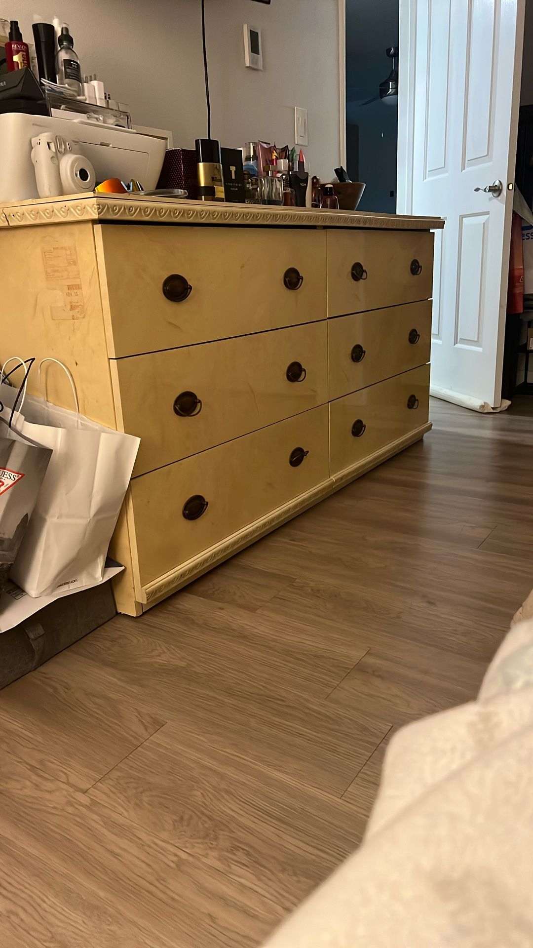bedroom set with two bedside tables and a dresser