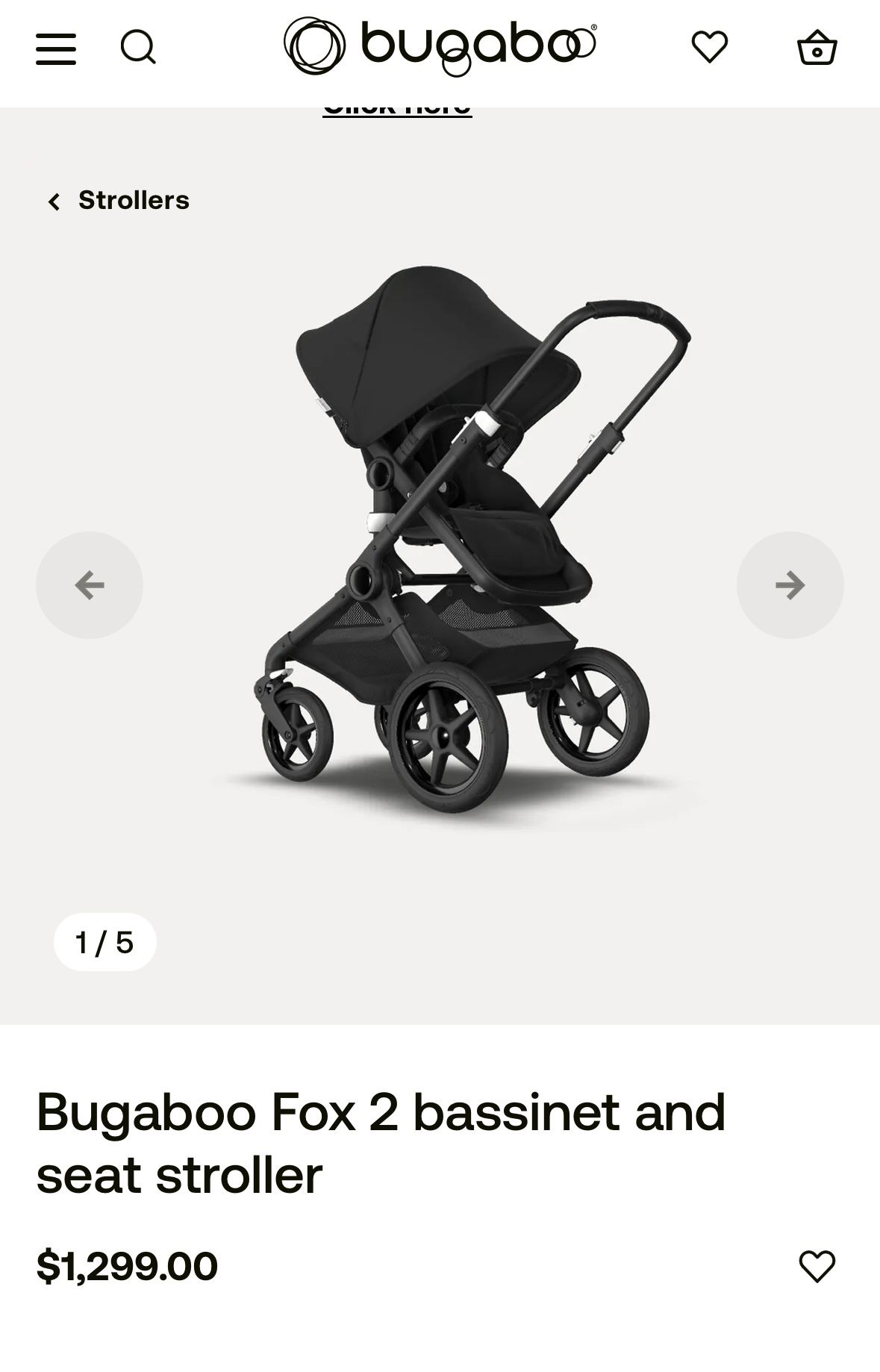 Bugaboo Fox 2 bassinet and Stroller 