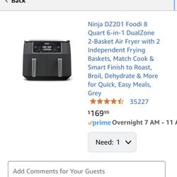 NEW ninja 8 Quart Air Fryer 