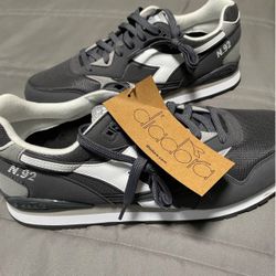 Diadora N.92 Men’s US Size 13 Gray Sneakers tennis shoes - BRAND NEW