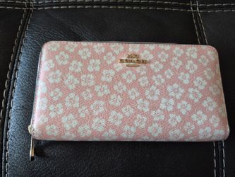 Coach Wallet- Pink with flower print