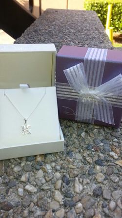 *New REAL Sterling Initial "K" Necklace*